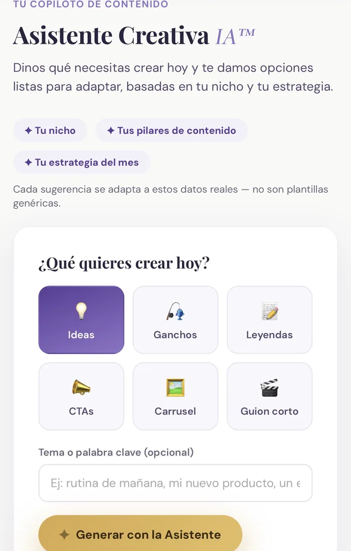 Asistente Creativa IA™ de Chispa Creativa™